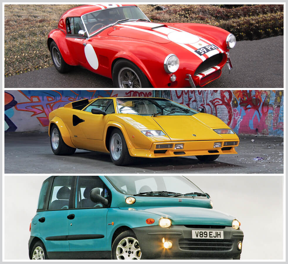 The 100 best classic cars: AC Cobra, Lamborghini Countach and Fiat Multipla
